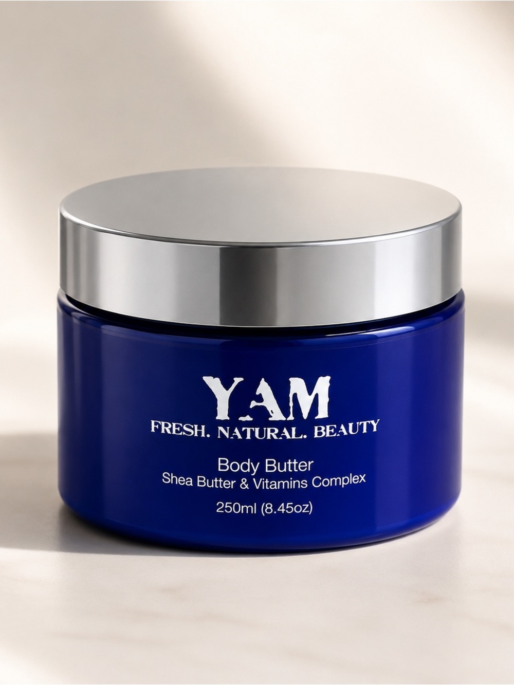YAM Fresh Natural Beauty Body Butter - Deep Blue Jar